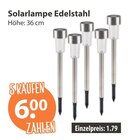 Solarlampe Edelstahl von  im aktuellen V-Markt Prospekt für 6,00 €
