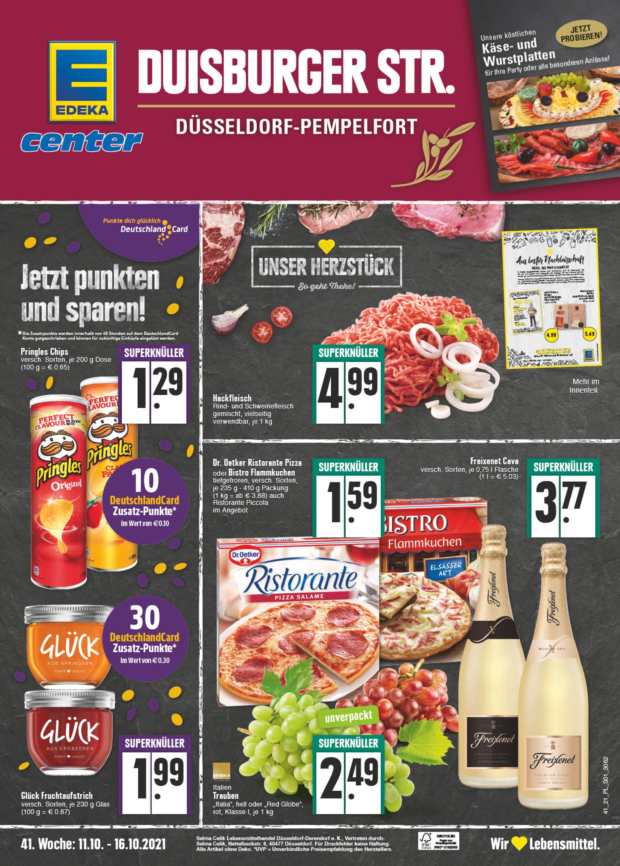 EDEKA Prospekt für Düsseldorf mit 16 Seiten EDEKA Prospekt für Düsseldorf: "Aktuelle Angebote", 16 Seiten, 11.10.2021 - 16.10.2021