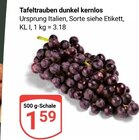 Tafeltrauben dunkel kernlos im Angebot bei GLOBUS in Leipzig Tafeltrauben dunkel kernlos Angebote bei GLOBUS Leipzig für 1,59 €
