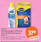 Hühneraugen-Pflaster oder Fußschutzspray 2in1 von Scholl im aktuellen tegut Prospekt für 3,99 €
