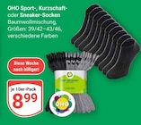 Sport-, Kurzschaft- oder Sneaker-Socken Angebote von OHO bei GLOBUS Oberhausen für 8,99 €