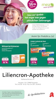 Aktueller mea - meine apotheke Prospekt (Tangstedt, 4 Seiten zum blättern mea - meine apotheke Prospekt Unsere Juli-Angebote mit 4 Seiten