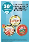 30% versés sur ma Carte U sur tout les camemberts Président et LePetit - Président / LePetit dans le catalogue Super U