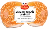 4 Burgers Briochés au Sésame - BRIOCHES FONTENEAU - Intermarché Hyper 4 Burgers Briochés au Sésame - BRIOCHES FONTENEAU à 2,99 € dans le catalogue Intermarché Hyper
