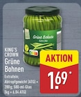 Grüne Bohnen von KING'S CROWN für 1,69 € bei ALDI Nord im Angebot Grüne Bohnen von KING'S CROWN im aktuellen ALDI Nord Prospekt