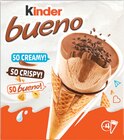 Cônes glacés Bueno chocolat au lait - Kinder en promo chez Intermarché Super Niort à 1,82 €