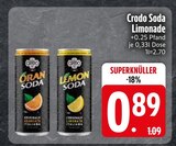 Soda Limonade im EDEKA Prospekt Soda Limonade von Crodo im aktuellen EDEKA Prospekt für 0,89 €