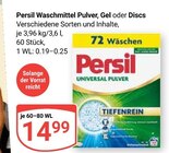 Aktuelle Persil Angebote bei GLOBUS in Herne Aktuelles Waschmittel Pulver, Gel oder Discs Angebot bei GLOBUS in Herne ab 14,99 €
