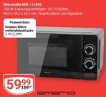 Mikrowelle MW-131692 Angebote von Emerio bei GLOBUS Hanau für 1,99 €