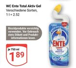 Total Aktiv Gel im Angebot bei GLOBUS in Neunkirchen Total Aktiv Gel Angebote von WC Ente bei GLOBUS Neunkirchen für 1,89 €