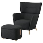 Ohrensessel mit Hocker Gunnared schwarz/grau Gunnared schwarz/grau bei IKEA im Affing Prospekt für 369,00 €