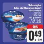 Aktuelles Rahm- oder Mascarpone Joghurt Angebot bei EDEKA in Erlangen ab 0,49 €