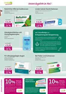 Arzneimittel im mea - meine apotheke Prospekt "Unsere Mai-Angebote" mit 4 Seiten (Leverkusen)