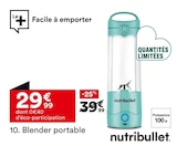 Blender portable - NUTRIBULLET en promo chez But Blender portable - NUTRIBULLET dans le catalogue But