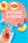 Auchan Hypermarché Cesson - Promo INFUSE À FROID PÊCHE FRAMBOISE LIPTON Promo INFUSE À FROID PÊCHE FRAMBOISE LIPTON à 2,99 € dans le catalogue Auchan Hypermarché à Cesson