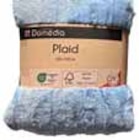 PLAID FLANELLE RAYURES EMBOSSÉES - Domédia en promo chez Intermarché Salon-de-Provence à 8,96 €