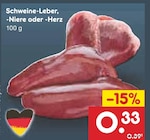 Schweine-Leber bei Netto Marken-Discount im Wartenberg Prospekt für 0,33 €