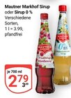Sirup Angebote von Mautner Markhof bei GLOBUS St. Ingbert für 2,79 €