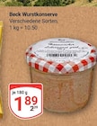 Aktuelles Wurstkonserve Angebot bei GLOBUS in Offenbach (Main) ab 1,89 €