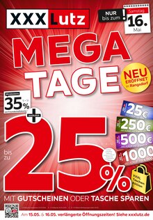 XXXLutz Möbelhäuser Prospekt MEGA-TAGE mit 4 Seiten