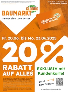 Prospectus Globus-Baumarkt en cours, "GLOBUS BAUMARKT Immer eine Idee besser", page 1 sur 6