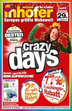 Möbel Inhofer Prospekt "Crazy days", 8 Seiten, für Ingolstadt, 20.02.2020 - 29.02.2020 Möbel Inhofer Prospekt "Crazy days", 8 Seiten, für Ingolstadt, 20.02.2020 - 29.02.2020