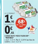 6 Gros Œufs Frais Plein Air - MATINES dans le catalogue E.Leclerc