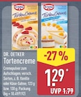 Aktuelles Tortencreme Vanille Angebot bei ALDI Nord in Dresden ab 1,29 €