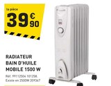 Promo Radiateur bain d'huile mobile 1500 W à 39,90 € dans le catalogue Tout Faire à Limogne-en-Quercy