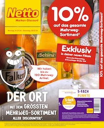 Netto Marken-Discount Prospekt für Chemnitz: "10% auf das gesamte Mehrweg - Sortiment", 4 Seiten, 01.07.2024 - 06.07.2024