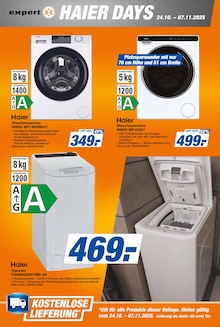 Aktueller expert GrÀfelfing Prospekt expert Prospekt GrÀfelfing "HAIER DAYS" mit 4 Seiten