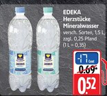 Aktuelle Wasser Angebote bei EDEKA in Stuttgart Aktuelles Herzstücke Mineralwasser Naturell Angebot bei EDEKA in Stuttgart ab 0,52 €