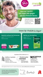 mea - meine apotheke Apotheken Prospekt der aktuellen Woche mit 4 Seiten, gültig von 01.08.2026 bis 31.08.2026, in Rottendorf und Umgebung Aktueller mea - meine apotheke Apotheken Prospekt in Rottendorf und Umgebung, "Unsere August-Angebote" mit 4 Seiten, 01.08.2026 - 31.08.2026