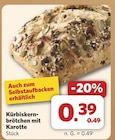 Aktuelle Wecker Angebote bei combi in Bielefeld Aktuelles Kürbiskernbrötchen mit Karotte Angebot bei combi in Bielefeld ab 0,39 €