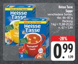 Tomaten Creme im Angebot bei EDEKA in Hof Tomaten Creme Angebote von Heisse Tasse bei EDEKA Hof für 0,99 €