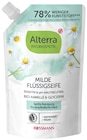 Milde Flüssigseife Bio-Kamille & Glycerin Nachfüllbeutel von Alterra im aktuellen Rossmann Prospekt für 1,79 €
