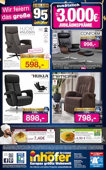 Relaxsessel im aktuellen Möbel Inhofer Prospekt (Augsburg) Relaxsessel im Möbel Inhofer Prospekt "JUBILÄUM" mit 8 Seiten (Augsburg)