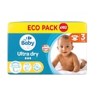 Couches Ultra Dry pack économique - CARREFOUR BABY en promo à 12,69 € chez Carrefour Couches Ultra Dry pack économique - CARREFOUR BABY dans le catalogue Carrefour