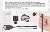 Micro caméra connectée 2K avec détecteur de mouvement - Sumikon à 49,99 € dans le catalogue PEARL