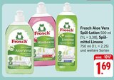 Aloe Vera Spül-Lotion oder Spülmittel Limone Angebote von Frosch bei E center Stuttgart für 1,69 €