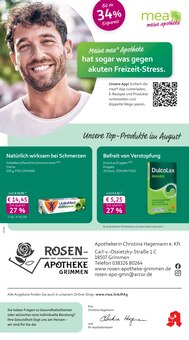 Aktueller mea - meine apotheke Prospekt (Grimmen, 4 Seiten zum blättern mea - meine apotheke Prospekt Unsere August-Angebote mit 4 Seiten