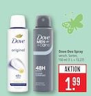 Dove Deo Spray Original Angebote von Dove bei Marktkauf Ulm für 1,99 €
