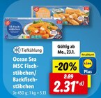 MSC Fischstäbchen/ Backfischstäbchen Angebot in Marienheide MSC Fischstäbchen/ Backfischstäbchen im aktuellen Prospekt bei Lidl in Marienheide