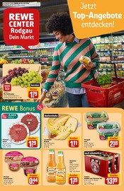 Würstchen im REWE Prospekt in Rodgau Aktueller REWE Prospekt mit Würstchen, "Dein Markt", Seite 1