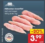 Aktuelle Hähnchenbrust Angebote bei Netto Marken-Discount in Mannheim Aktuelles Hähnchen-Innenfilet Angebot bei Netto Marken-Discount in Mannheim ab 3,99 €