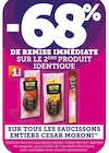 Promo -68% DE REMISE IMMÉDIATE SUR LE 2ÈME PRODUIT IDENTIQUE SUR TOUS LES SAUCISSONS ENTIERS CESAR MORONI à  dans le catalogue Super U à Saint-Herblain