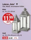 Laterne „Ruta“ im Angebot bei V-Markt in Regensburg Laterne „Ruta“ Angebote bei V-Markt Regensburg für 11,99 €
