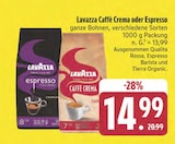 Caffè Crema Angebote von Lavazza bei E center Jena für 14,99 €