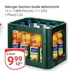 Aktuelle Mineralwasser Angebote bei GLOBUS in Leipzig Aktuelles Ileburger Sachsen Quelle Apfelschorle Angebot bei GLOBUS in Leipzig ab 9,99 €