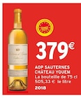 AOP Sauternes - Château Yquem à 379,00 € dans le catalogue Intermarché
